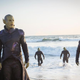 No, no es la portada de un disco. Son los Skrull llegando a la Tierra.